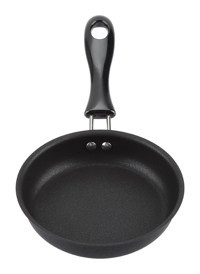 Luckdano Mini Plastik Saplı Metal 12 cm Kızartma Tava Siyah