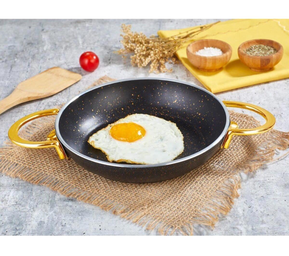 Cosiness GLS-120 Paslanmaz Çelik 20 cm Sahan Tava Siyah