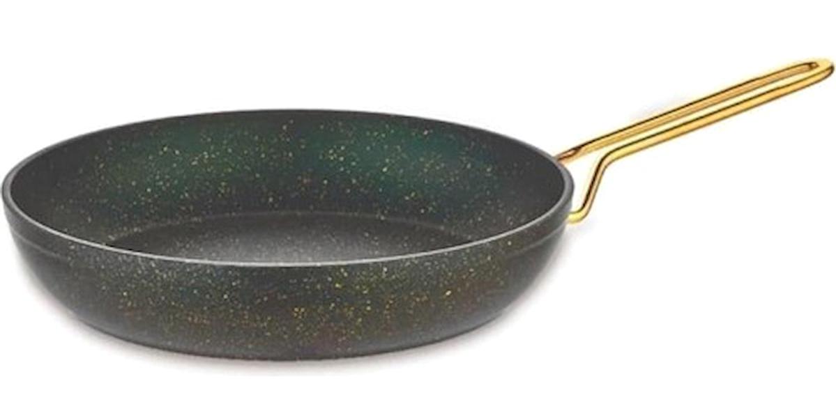 Evimsaray S-8228 Metal Saplı Granit 28 cm Düz Tava Gri