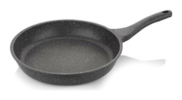 Akpa No:22 Plastik Saplı Döküm 22 cm Düz Tava Siyah