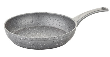 O.M.S 3210 Plastik Saplı Alüminyum 28 cm Düz Tava Gri