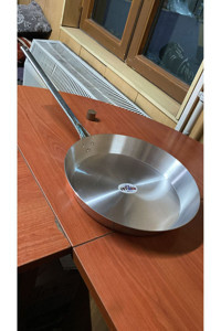 Özyetişen Metal Metal Saplı Alüminyum 33 cm Balık Tava Gri