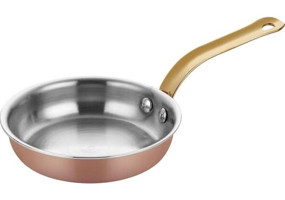 Altınbaşak Mini Çelik Saplı Bakır 12 cm Düz Tava Bakır