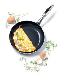 Greenpan Brussels Thermolon Çelik Saplı Paslanmaz Çelik 24 cm Kızartma Tava Siyah