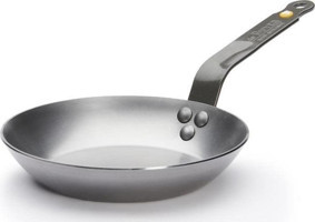 De Buyer Mineral B Çelik Saplı Döküm 20 cm Düz Tava Gri