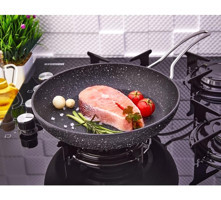 Polo Chef Galaxy Metal Saplı Döküm 28 cm Düz Tava Siyah