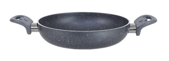 Hazarpazar Plastik Saplı Granit 22 cm Sahan Tava Gri