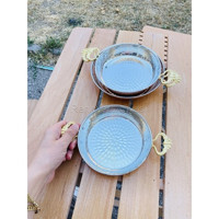 Renk Yapı Rüyası El Yapımı Bakır 20 cm Sote Tava Gri