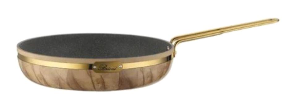 Brioni Selection Slk - 107 Metal Saplı Alüminyum 30 cm Düz Tava Kahverengi