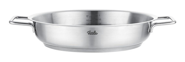 Fissler Pure Collection Çelik Saplı Paslanmaz Çelik 24 cm Düz Tava Gri