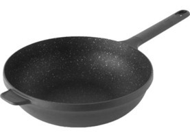 Berghoff Plastik Saplı Döküm 24 cm Wok Tava Siyah