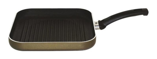 Ballarini Isı Göstergeli Kare Plastik Saplı Alüminyum 27 cm Grill Tava Yeşil