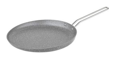O.M.S 3234 Metal Saplı Granit 32 cm Krep Tava Siyah