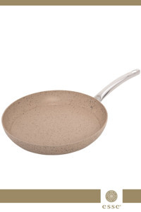 Esse E0041 Metal Saplı Granit 30 cm Düz Tava Krem