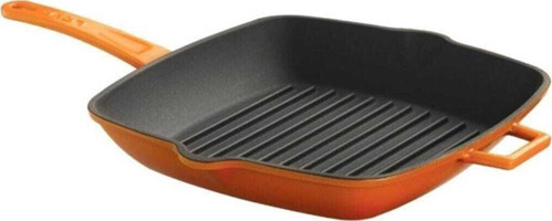 Lava Kare Döküm 26x26 cm Grill Tava Turuncu