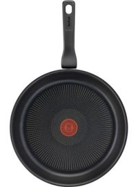 Tefal 3X Force Plastik Saplı Titanyum 24 cm Düz Tava Siyah