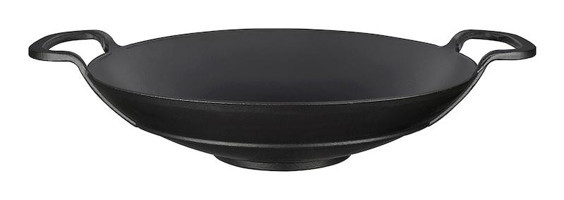 Lava Döküm 38 cm Düz Tava Siyah