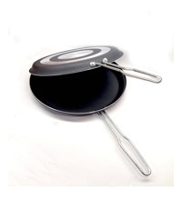 Qpazar Metal Saplı Alüminyum 32 cm Balık - Börek Tava Siyah