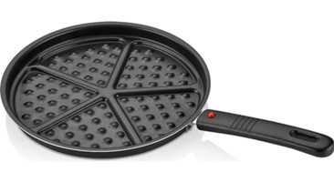 Tamu 5 Bölüm Plastik Saplı Alüminyum 26 cm Waffle Tava Siyah