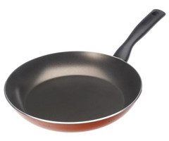 Moneta Zecchino Plastik Saplı Alüminyum 30 cm Düz Tava Kırmızı