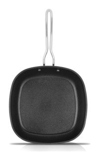 Schafer Gastronomıe Metal Saplı Alüminyum 26 cm Düz Tava Siyah