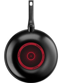 Tefal 1X SimplecLean Plastik Saplı Alüminyum 28 cm Wok Tava Siyah