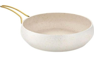 Lavonni Çelik Saplı Döküm 28 cm Güveç Tava Krem