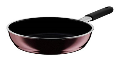 Wmf Fusiontec Plastik Saplı Paslanmaz Çelik 24 cm Düz Tava Pembe
