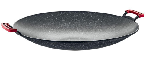 O.M.S 3225 Metal Saplı Alüminyum 40 cm Saç Tava Siyah
