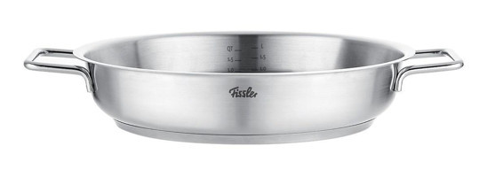Fissler Pure Collection Çelik Kulplu Paslanmaz Çelik 28 cm Düz Tava Gri