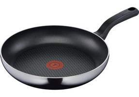 Tefal Resist Plastik Saplı Titanyum 24 cm Düz Tava Gri