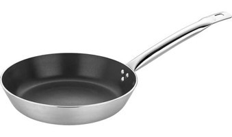 Altınbaşak Masterchef Derin Çelik Saplı Alüminyum 32 cm Düz Tava Gri