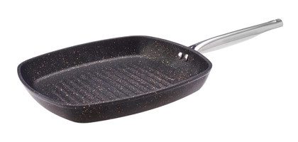 Karaca Avanos Çelik Saplı Alüminyum 28 cm Grill Tava Siyah