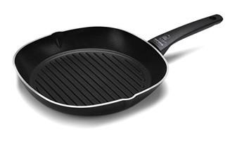 Moneta Recy 0005551428 Plastik Saplı Alüminyum 28 cm Grill Tava Siyah