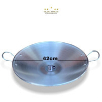 Elur Metal Saplı 42 cm Saç Tava Gri