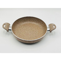 Cantef Plastik Saplı Granit 22 cm Sahan Tava Krem
