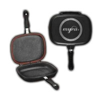 Schafer Myra Plastik Saplı Döküm 30 cm Grill Tava Siyah
