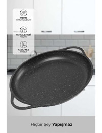Kısmet Döküm 36 cm Saç Tava Siyah