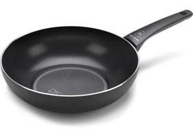 Moneta Recy Plastik Saplı Alüminyum 28 cm Wok Tava Siyah