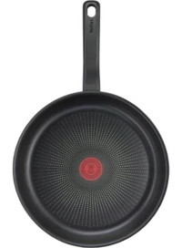 Tefal 3X Ultimate G26805 Plastik Saplı Titanyum 26 cm Düz Tava Siyah