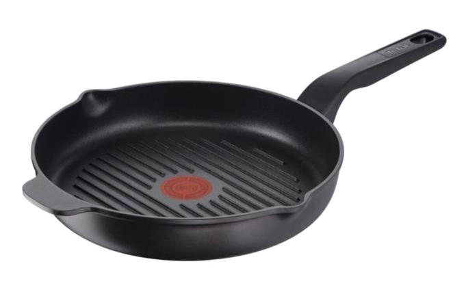 Tefal 1X XL Intense Plastik Saplı Titanyum 26 cm Grill Tava Siyah