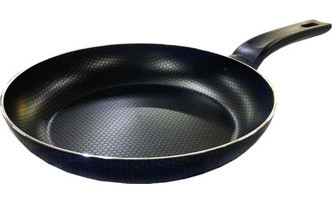 Mehtap Petek Desenli döküm Saplı Teflon 32 cm Düz Tava Siyah