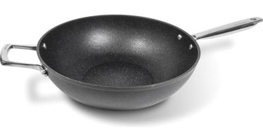 Moneta Armonia Çelik Saplı Paslanmaz Çelik 32 cm Wok Tava Siyah