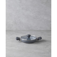 English Home Kapaklı Plastik Saplı Seramik 20 cm Sahan Tava Gri