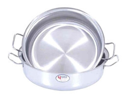 Yürük Metal Saplı Paslanmaz Krom 36 cm Sahan Tava Gri