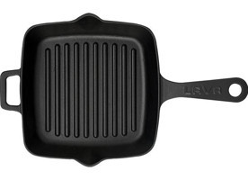 Lava Döküm Saplı Demir Döküm 20 cm Grill Tava Siyah