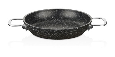 Falez Black Line BLN3012 Çelik Saplı Granit 22 cm Sahan Tava Siyah