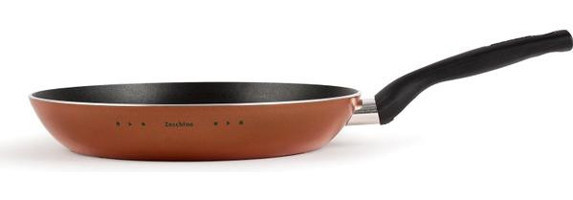 Moneta Zecchino Plastik Saplı Seramik 28 cm Düz Tava Siyah