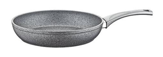 O.M.S Plastik Saplı Döküm 20 cm Düz Tava Gri