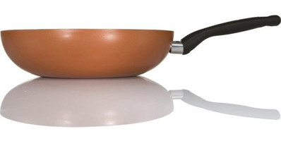 Moneta Zecchino Plastik Saplı Seramik 28 cm Wok Tava Turuncu